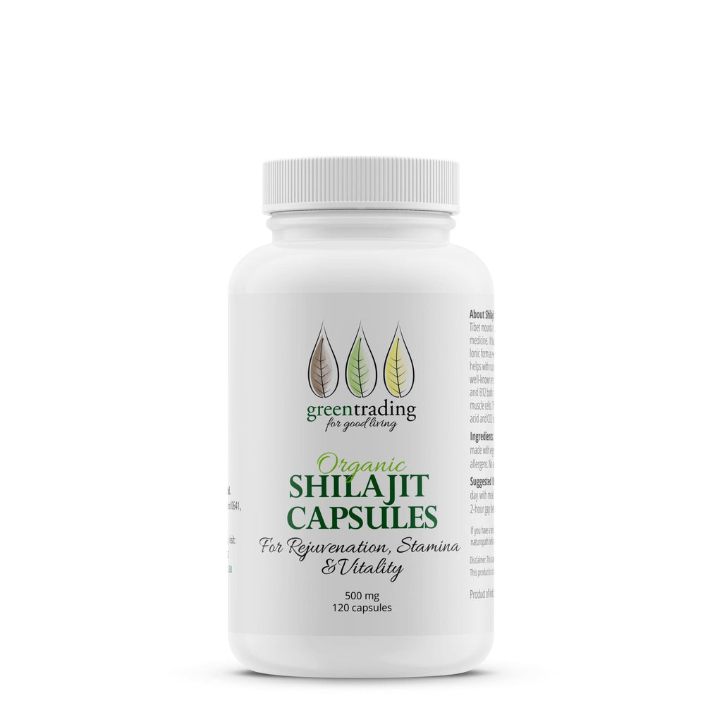 Green Trading Organic Shilajit Capsules (500mg), 120 Capsules - NZ Health Store