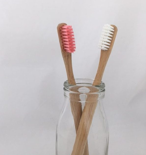 Do Gooder Medium Natural Handle Ecobrush Bamboo Toothbrush, Box of 12