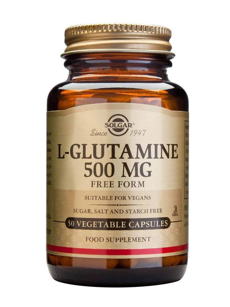 Solgar L-Glutamine 500mg, 50 Vegetable Capsules - NZ Health Store