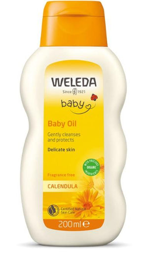 Weleda Calendula Baby Oil Fragrance Free, 200ml - NZ Health Store