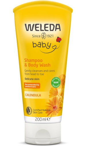 Weleda Baby Calendula Shampoo and Body Wash, 200ml
