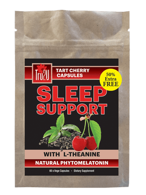 Tru2U Sleep Support Tart Cherry Skins & L-Theanine, 60 Capsules