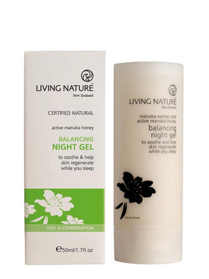 Living Nature Balancing Night Gel (oily/anti-acne), 60ml - NZ Health Store
