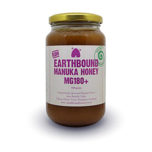 Earthbound Raw Manuka Honey MG180+, 500g - NZ Health Store