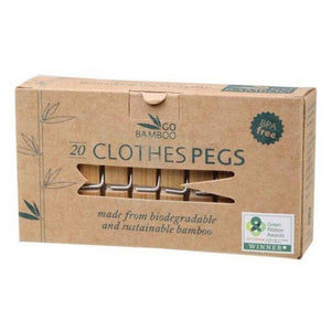 Go Bamboo - Clothes Pegs, 20 pack - NZ Health Store