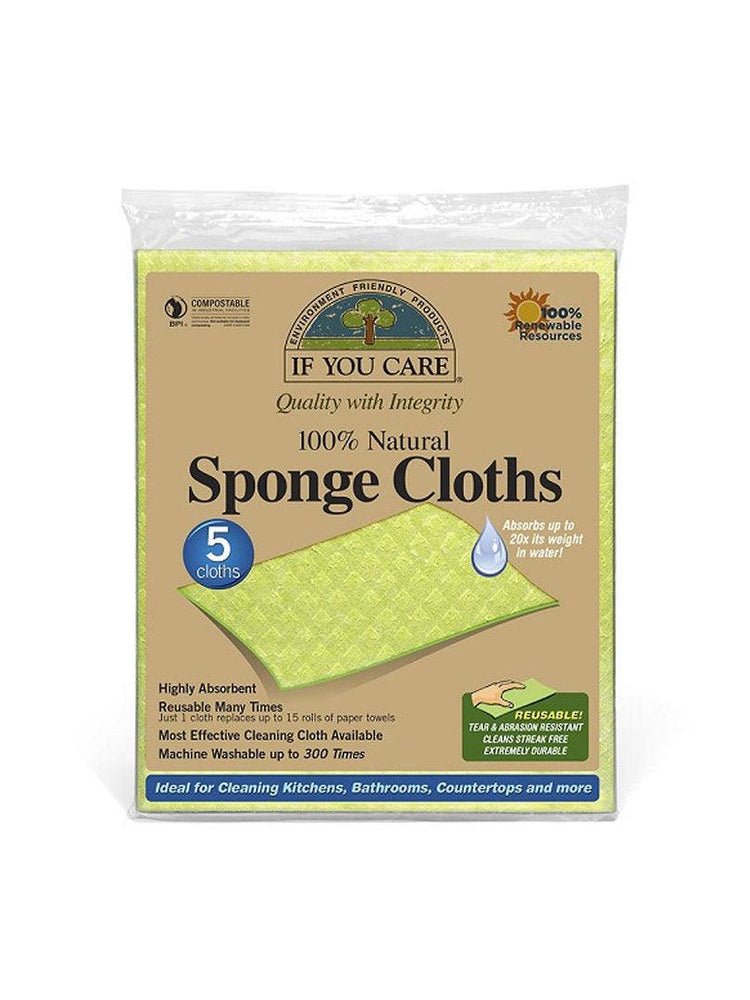 If You Care,  Sponge Cloths, 5 Pack