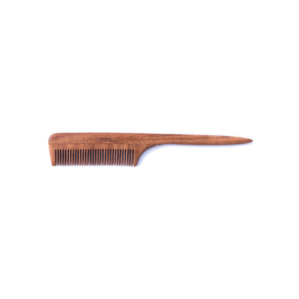 Native Neem Wooden Neem Comb Narrow Tooth - NZ Health Store