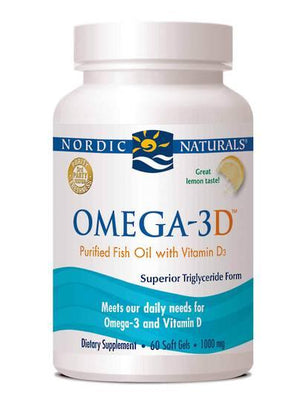 Nordic Naturals Omega 3D Lemon (60 soft gels) - NZ Health Store