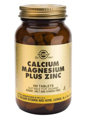 Solgar Calcium Magnesium Plus Zinc, 100 Tablets