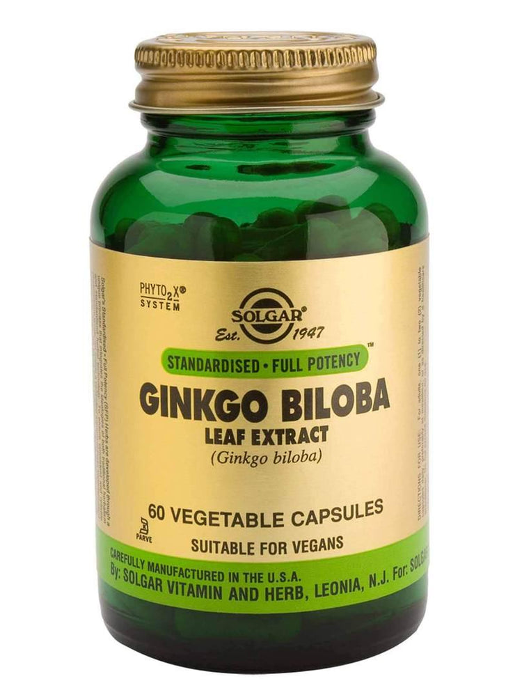 Solgar Ginkgo Biloba Leaf Extract (60 Vegetable Capsules)