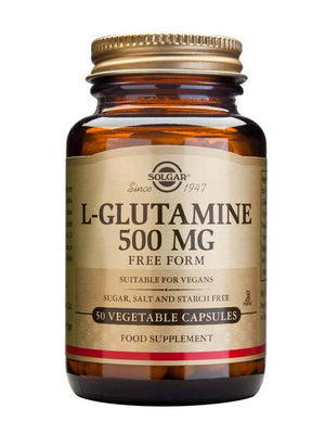 Solgar L-Glutamine 500mg, 50 Vegetable Capsules - NZ Health Store