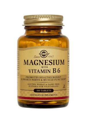 Solgar Magnesium with Vitamin B6, 100 tablets - NZ Health Store