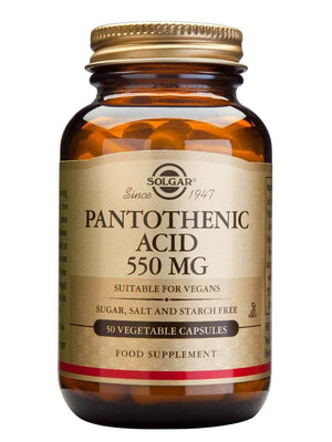 Solgar Pantothenic Acid (Vitamin B5) 550mg (50 Vegetable Capsules) - NZ Health Store