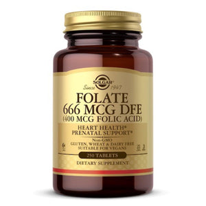 Solgar Folate 666 MCG DFE (Folic Acid 400 MCG) 250 Tablets