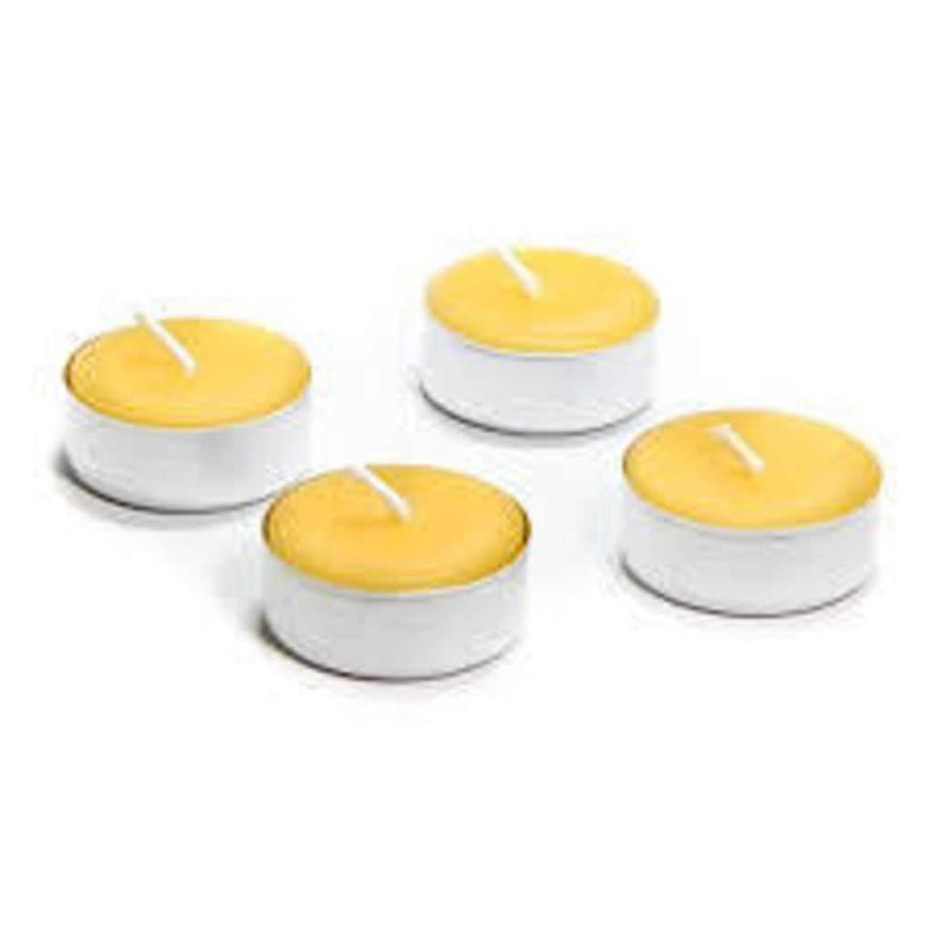 Bees Wax Tea Lights, single in cup or without cup