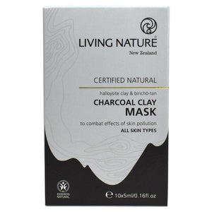 Living Nature Charcoal Clay Mask,10x5ml, - NZ Health Store
